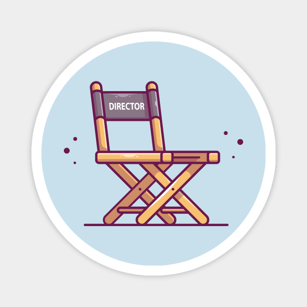 Chair Director Movie Cartoon Magnet by Catalyst Labs